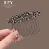 Nuevo Peine para el Cabello con Pedrería Estilo Coreano para Mujeres, Herramienta de Peinado de Alta Gama y Elegante, Accesorio para Fijar el Cabello Lateral