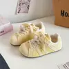 Mocasines gruesos forrados de polar con cabeza de concha, nuevo estilo coreano, ins, estudiante femenina, entrenamiento alemán, zapatos casuales para mujer 88-75180