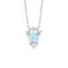 Collar de plata de ley 925 con doce constelaciones para mujer, diseño de nicho, cadena de clavícula con piedra de cristal de lujo ligera, colgante de estrella estilo ins