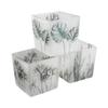 Nuevo juego de tres candelabros de cristal Jianmei de 8 cm con diseño carnoso verde, ideal para cenas con velas, decoración artística, taza de aromaterapia DIY.