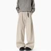 Calça de Lã Loose Estilo High Street Curva Céu Estrelado Outono Inverno Masculina Tendência Estilo Xiuhe Para Casais Perna Larga Reta Versátil Casual Longa