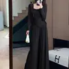 Conjunto Simples de Outono Cor Sólida Novo Cardigã Estilo Preguiçoso Cardigã Emagrecedor Cobertura Camisole + Saia Casual