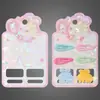 Clip para el Cabello Pequeño Iridiscente Láser Juego de Pasadores Bb Tarjeta Rosa Conejito Lindo Accesorios para el Cabello de Niños Tarjeta de Respaldo para Empaque