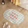 Alfombrilla absorbente de tierra de diatomeas dura de dibujos animados personalizada, alfombrilla de pie de secado rápido para baño, alfombrilla de pie antideslizante para entrada de baño y inodoro