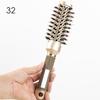 Suministro Directo de Fábrica forma de salón de peluquería cepillo rizador para cabello rizado tubo de aluminio termoconductivo peine de cerámica peine para el cabello peine de tubo de aluminio de nailon dorado