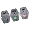 Socket triple 8 palabras con interruptor Fusible Socket AC cola 8 palabras con luz Socket de alimentación AC de una pieza 8 palabras