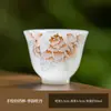 Taza de té de alta gama de seis colores, estilo vintage pintada a mano para ceremonias de té para maestros, juego de té de cristal, taza especial para beber té