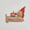 Nuevo Sombrero de Cumpleaños Marrón Globo de Papel de Aluminio Perro Salchicha Decoración de Escena para Fiesta de Cumpleaños Infantil Accesorios para Fotos