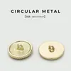 Botões de Metal Retrô em Forma de M Xadrez Palma Redondos para Blazer de Terno Roupas de Lã Corta-vento Botões Superiores
