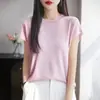 Nuevo Top de Verano 2025 para Mujer, Delgado y Versátil, Imitación Lana, Mangas de Murciélago, Espalda Hueca con Diamantes, Camiseta Base