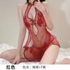 Zi fun lingerie cheongsam senhoras perspectiva sexy pijamas paixão backless mesh uniforme set atacado 6037