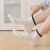 Calcetines cortos de algodón puro transpirables con dibujos animados bordados para primavera y verano para niñas, bonitos y fáciles de combinar, calcetines japoneses sencillos.