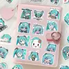 126 Adesivos de Expressão da Hatsune Miku Anime Japonês Capa de Celular Adesivos para iPad À Prova d'Água