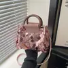 Bolsa de Braço com Design de Nicho para Mulheres, Nova Moda Verão 2026 Bolsa de Ombro Simples com Lantejoulas, Bolsa Estilosa para Mãe e Filha