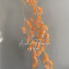 [material flor de laranjeira] laranja laranja hortênsia rosa grama geada arranjo de flores pendurado no teto folha de névoa material decoração casamento