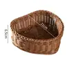 Bandeja de plástico tipo mimbre para snacks y frutas secas, cesta de almacenamiento para escritorio del hogar, cesta creativa para snacks y postres de restaurante, estilo japonés