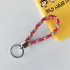Chaveiro de corda de couro trançado com detalhes chaveiro de casal chaveiro de carro pequeno presente chaveiro colorido atacado