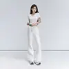 Colección Otoño 2026: Pantalones acampanados versátiles de 5 colores estilo retro americano, corte slim, con caída relajada, pantalones deportivos, pantalones casuales para mujer