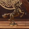 Latón Vintage Antiguo Adornos Kirin de Fuego Kirin de Fuego de un Cuerno Pequeñas Artesanías de Latón Bronce Decorativas Pequeños Adornos Lote