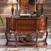 Mesa de entrada estilo americano, armario de entrada de madera maciza, mesa de entrada semicircular estilo europeo, decoración para recibidor, armario de té de pared, precio especial