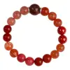 Pulsera del Elemento Fuego de los Cinco Elementos: Pulsera Roja Fuego para Hombres y Mujeres, Pulsera de Energía de Cristal Natural, Joyería para Equilibrar la Energía