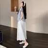 Conjunto de Verano para Maternidad 2026 Estilo Nuevo: Conjunto de Top Camisa de Maternidad con Lazos + Falda de Maternidad para el Trabajo