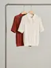 Polo de seda de morera de alta gama para mujer, tejido de manga corta, top de verano ligero y transpirable, adecuado para el trabajo o uso casual, venta al por mayor