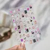 Adesivos Finos e Resistentes para Nail Art Populares no Xiaohongshu Adesivos Doces para Unhas Adesivos de Cisne e Pônei Acessórios para Nail Art Unhas Usáveis