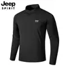 2026 Nueva Camiseta de Manga Larga Fina para Hombre de Primavera y Otoño Cuello Alto Media Cremallera Top Casual Sudadera Moderna y a la Moda