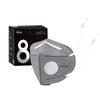 Mascarilla KN95 Montada en la Cabeza 8 Capas Hebilla Ajustable Válvula de Respiración Antipolvo Industrial Antipolvo Soldador Mascarilla de Carbón Activado