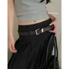 Cinto de Couro Estilo Coreano para Mulheres com Saia de Terno e Jeans Decorativo Ins Versátil Moda Aparência Emagrecedora Cinto de Alta Qualidade