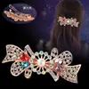 Grampo de Cabelo Flor de Diamante de Cristal Estilo Coreano Presilha Pequena de Mola Acessório de Cabelo para Rabo de Cavalo Estilo Coreano