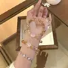 Pulseira de Cristal Amarelo para Mulheres, Design Original, Pulseira Pixiu de Cristal Branco Torre Amarela com Contas
