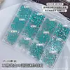 Set de mini pedrería de circonia blanca brillante para uñas, pedrería irregular de fondo plano, accesorios populares de colores mixtos para decoración de uñas