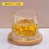 Copo Coqueteleira Copo Térmico Taça de Vinho Copo Giratório Copo de Bebida Alcoólica Copo de Vidro Estilo Ins Copo Giratório para Whisky com Porta-Copo