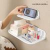 Estante de almacenamiento plegable para baño sin perforaciones, para toallas, ropa y artículos diversos.