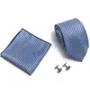 AliExpress EBAY 7.5cm corbata de negocios set de corbata para hombre boda corbata de poliéster caja de regalo fabricantes