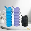 Vaso de Agua Plegable de Silicona Transfronterizo, Vaso Portátil para Viajes al Aire Libre, Botella de Agua Retráctil Deportiva, Botella de Agua para Regalo de Negocios, Ligero