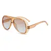 Gafas de Sol Estilo Retro Europeas y Americanas para Mujer, Protección UV, Gafas de Sol para Hombre, Gafas de Sol de Alto Gama Color Té