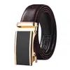 Cinturón de Negocios para Hombre, para Viajes Diarios, con Hebilla Metálica Automática, Borde con Patrón de Lichi de PVC, Cinturón Resistente al Desgaste, Venta al por Mayor desde Fabricante de Origen