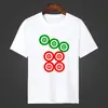Camiseta de Manga Corta Hongzhong Fortune Texto de Mahjong Texto de Barril de Diez Mil Caracteres Ropa Casual Actividad de Hermanos Ropa Cultural