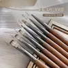 Conjunto de Canetas Premium de Madeira de Nogueira para Nail Art, Mesmo Estilo Usado por Proprietários de Salões de Unhas, Especial para Nail Art, Pintura, Construção e Desenho de Linhas, Atacado de Fábrica
