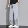 Calça Casual Masculina 8XL 150kg Malha Respirável Vazada Verão Masculino Fina Tendência Marca Verão Respirável Transfronteiriça
