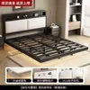 Cama de Ferro Forjado, Cama de Casal para Uso Doméstico, Cama com Estrutura de Ferro Suspensa em Aço Inoxidável, Cama com Estrutura de Aço Espessada, Cama Flutuante Minimalista Moderna