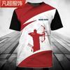 Flor Nuevo Verano Equipo de Tiro con Arco Jugador Impresión 3D Casual Harajuku Super talla extra Cuello redondo Camiseta Manga corta Imprimible