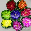 Simulación Flor de Loto eva plástico falso Decoración de jardín Montaña Loto nenúfar pequeño estanque de lotos acuario Decoración de Sala de Buda 10C