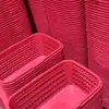 Venda Direta de Fábrica Cesta de Morango Plástico Quadrada Portátil Descartável Cesta para Frutas Cereja Cesta para Colher Amora 1.0-6kg