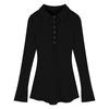 Vestido Camisa Polo para Chica Atractiva de Mujer Otoño Falda Corta Manga Larga Sexy Estilo Pura Pasión Ajustado Adelgazante Falda de Cadera