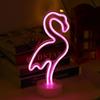 Luz Neon Flexível LED Flamingo Decoração Quarto Sala Barra de Luz Loja Atmosfera Criativa Forma Luz Noturna