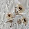 Simulação de 3 Peônias Pequenas Garça Dinâmica Peônia Pequena Estrada de Casamento Arranjo de Flores Flor Decorativa Decoração de Casa Arte Floral